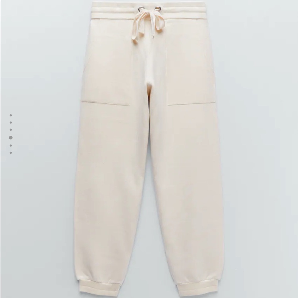 NWT ZARA knit joggers crime color brand new